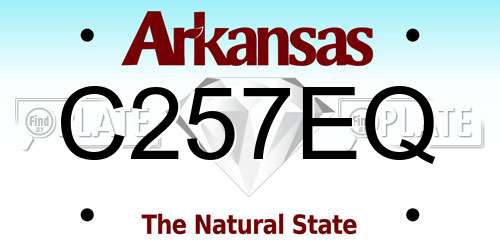 C257EQ Arkansas License Plate