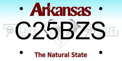 C25BZS Arkansas License Plate