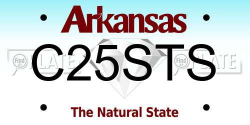 C25STS Arkansas License Plate