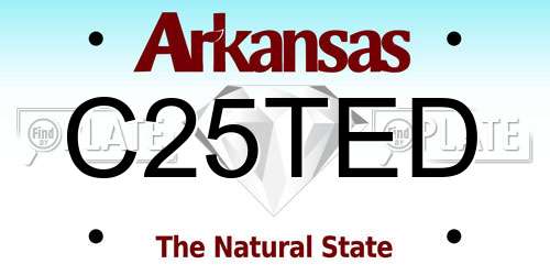 C25TED Arkansas License Plate