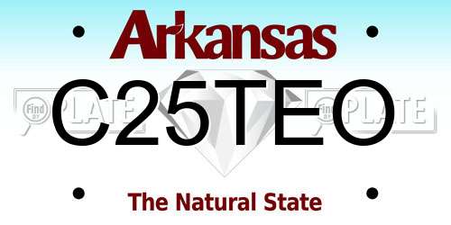 C25TEO Arkansas License Plate