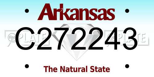 C272243 Arkansas License Plate