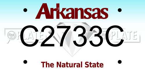 C2733C Arkansas License Plate
