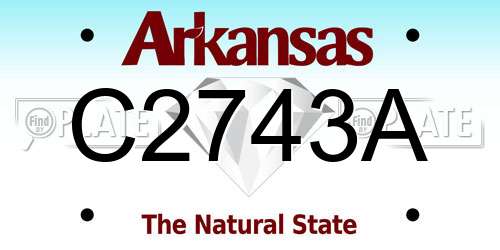 C2743A Arkansas License Plate