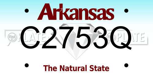 C2753Q Arkansas License Plate
