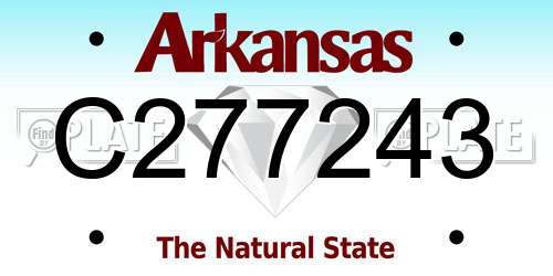 C277243 Arkansas License Plate