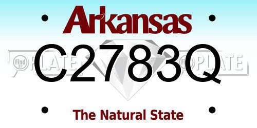 C2783Q Arkansas License Plate