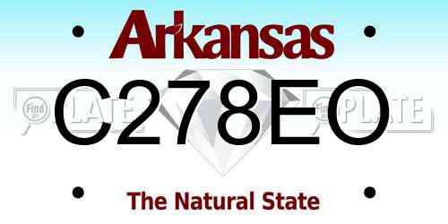 C278EO Arkansas License Plate