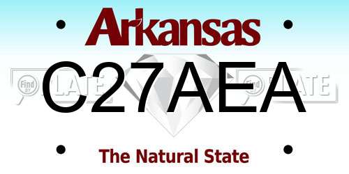 C27AEA Arkansas License Plate