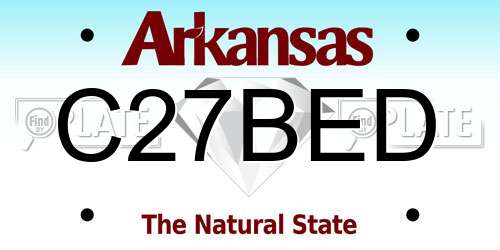 C27BED Arkansas License Plate