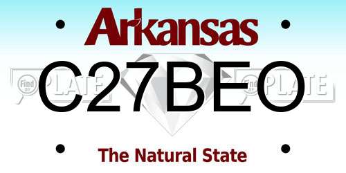 C27BEO Arkansas License Plate
