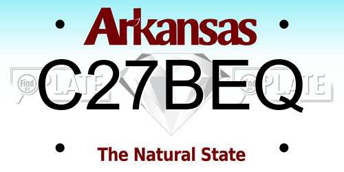 C27BEQ Arkansas License Plate