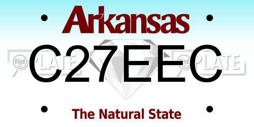 C27EEC Arkansas License Plate