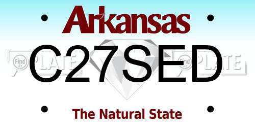 C27SED Arkansas License Plate