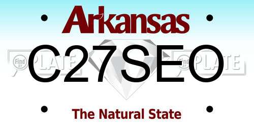 C27SEO Arkansas License Plate