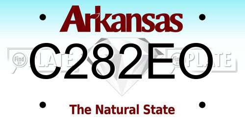 C282EO Arkansas License Plate