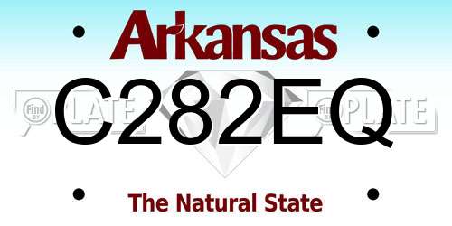 C282EQ Arkansas License Plate