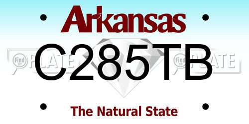 C285TB Arkansas License Plate