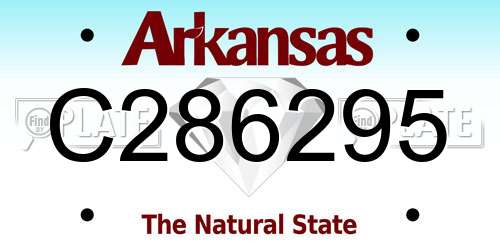 C286295 Arkansas License Plate