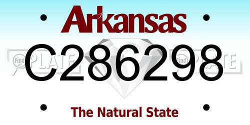 C286298 Arkansas License Plate