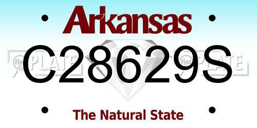 C28629S Arkansas License Plate