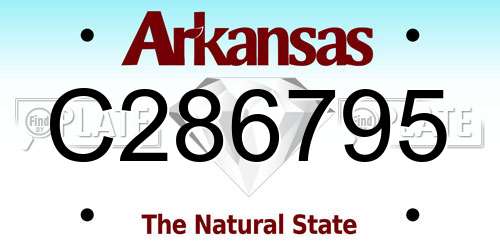 C286795 Arkansas License Plate