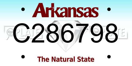 C286798 Arkansas License Plate