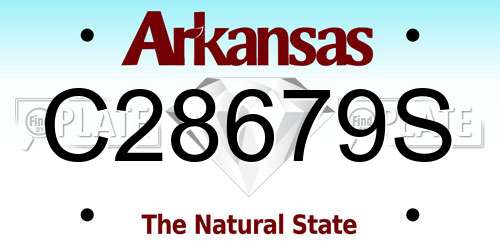 C28679S Arkansas License Plate