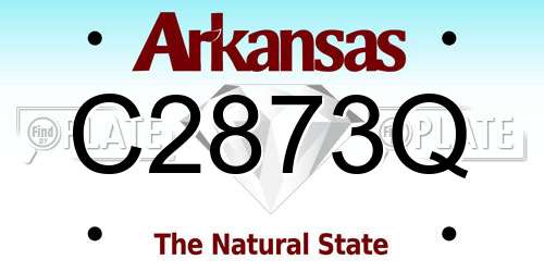 C2873Q Arkansas License Plate