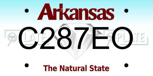 C287EO Arkansas License Plate