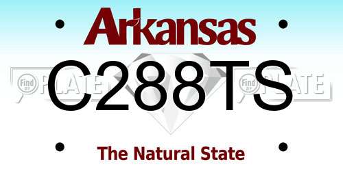 C288TS Arkansas License Plate