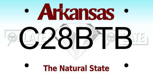 C28BTB Arkansas License Plate