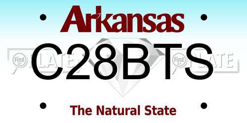 C28BTS Arkansas License Plate