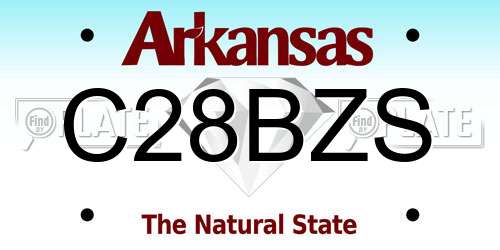 C28BZS Arkansas License Plate