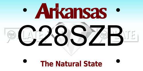 C28SZB Arkansas License Plate