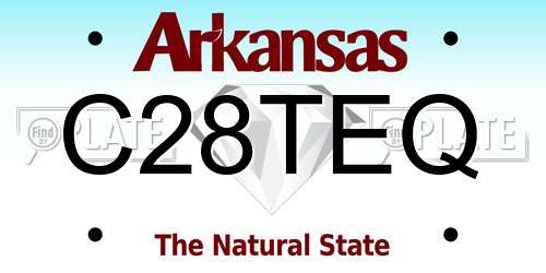 C28TEQ Arkansas License Plate