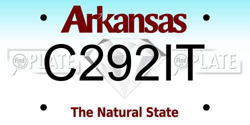 C292IT Arkansas License Plate