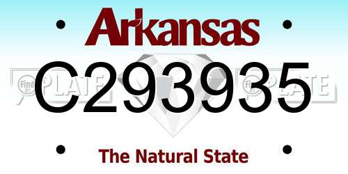 C293935 Arkansas License Plate