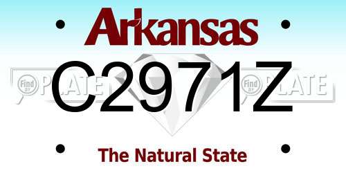 C2971Z Arkansas License Plate