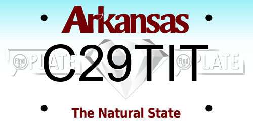 C29TIT Arkansas License Plate