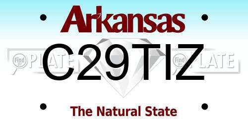 C29TIZ Arkansas License Plate