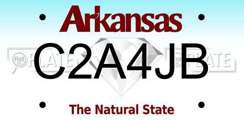 C2A4JB Arkansas License Plate