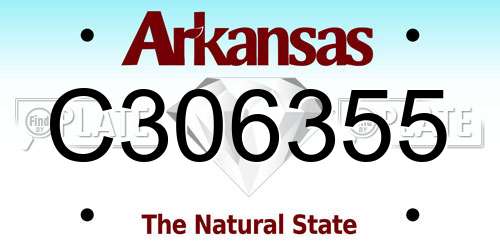 C306355 Arkansas License Plate