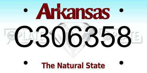 C306358 Arkansas License Plate