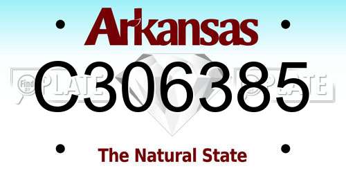C306385 Arkansas License Plate