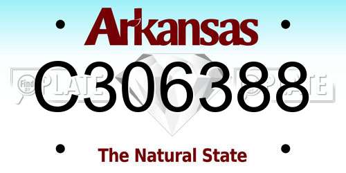 C306388 Arkansas License Plate