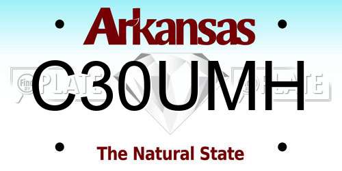 C30UMH Arkansas License Plate