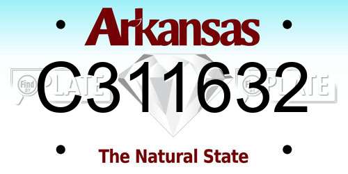 C311632 Arkansas License Plate