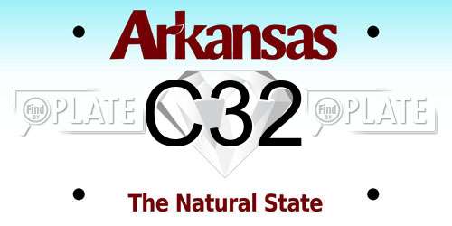C32 Arkansas License Plate