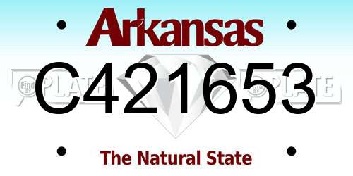 C421653 Arkansas License Plate